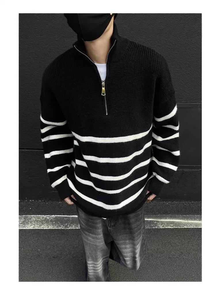 Unisex 2026 Japanischer Vintage Pullover - Herbst Retro BF Stil, Weicher Flauschiger Reißverschluss Pullover Strickware