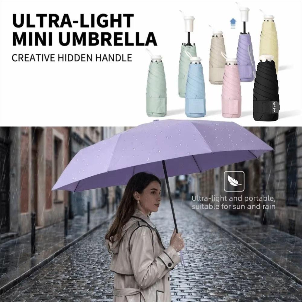 Wind Resistant Ultraviolet Protection Umbrella 5 Folding Folding Mini Sun Umbrella Pocket Carry