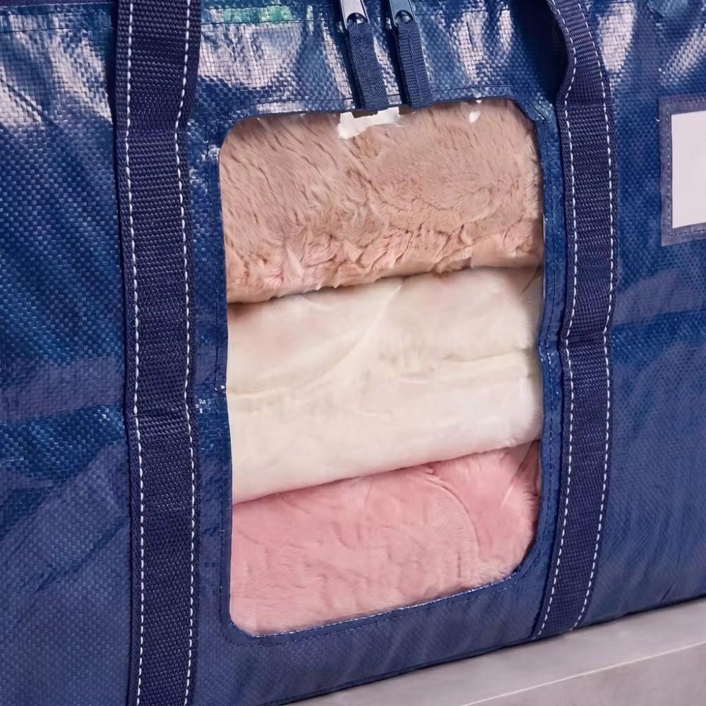 Large Capacity PP Woven Storage Bag Thickened PE Clothes Storage Bag  For Clothes Quilt