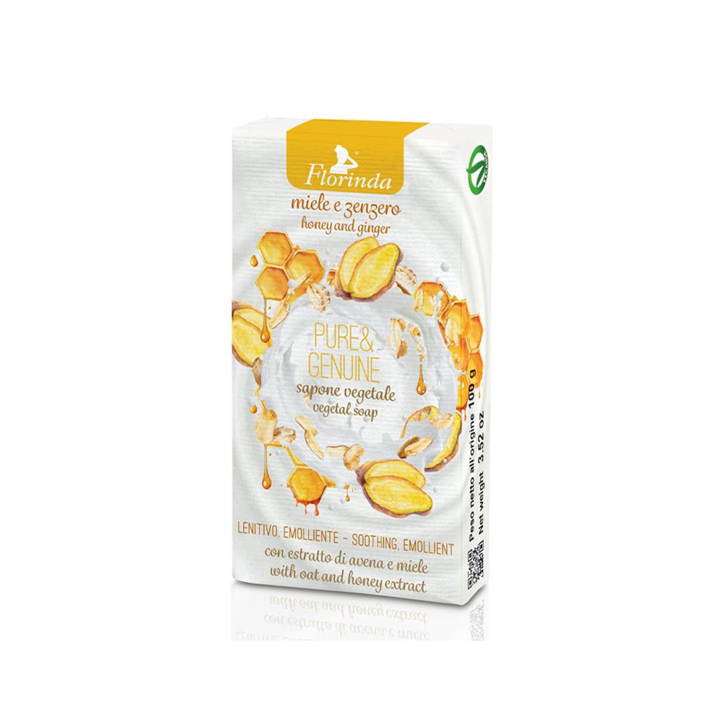 

Florinda Pure & Genuine Твердое мыло с имбирем и медом 100 гр.