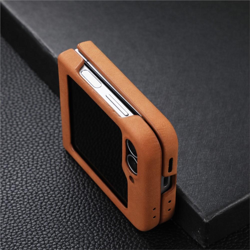 Luxury Suede Sheepskin Leather Case For Samsung Galaxy Z Flip 6 5 4 3 Magnetic For Magsafe Wireless Charging Business Soft Cover