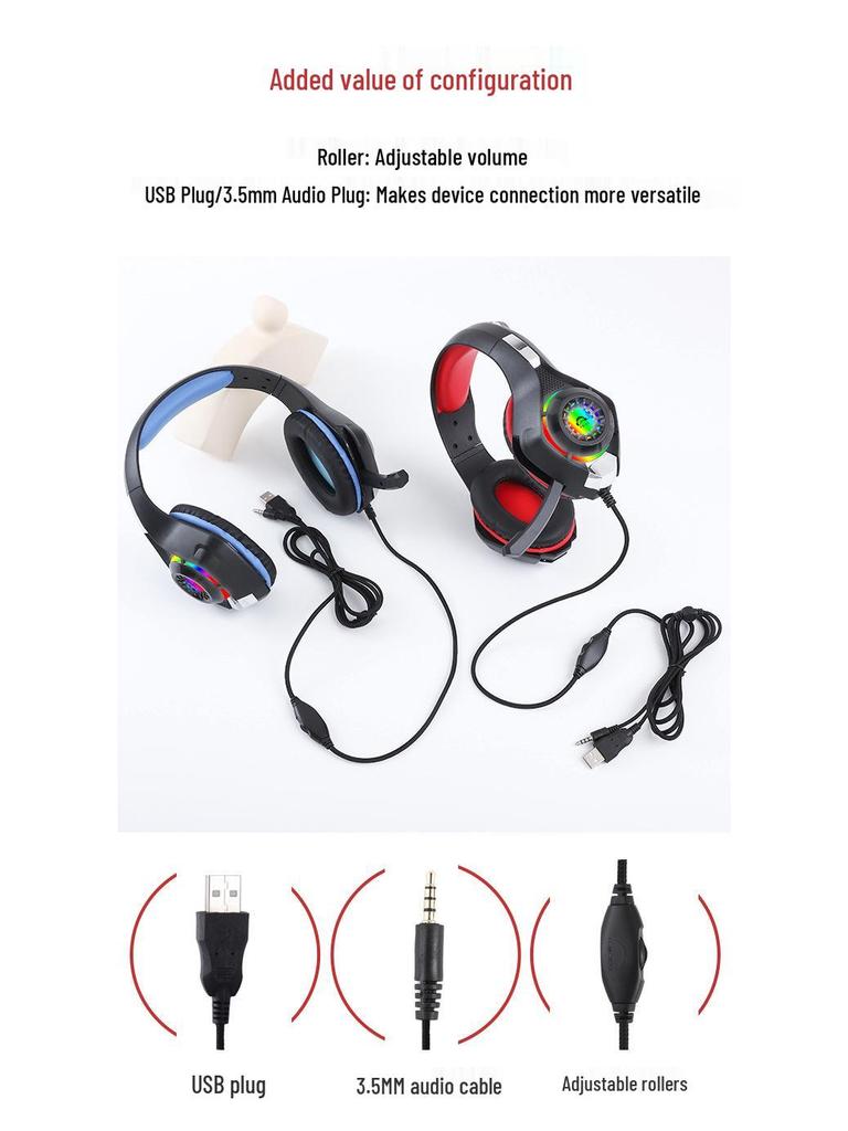FX-03 Luminous 3.5mm Wired Gaming Headset for PC & PUBG