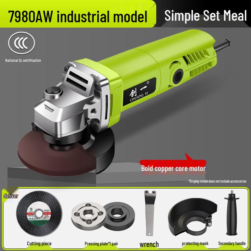 

Chuangyi Multifunctional Angle Grinder: Handheld Grinder, Polisher, and Cutting Tool 5980AW Economy - Limited Edition