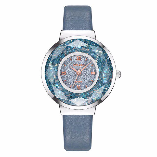 

YOLAKO Женские кварцевые наручные часы с кожаным механизмом