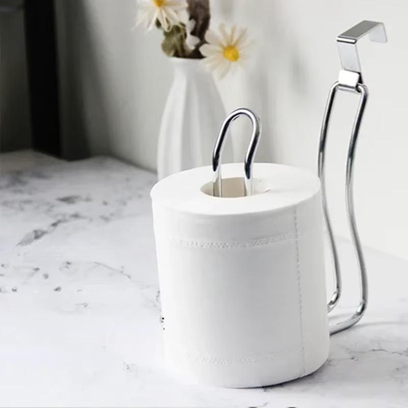 1PC Stainless Steel Toilet Paper Holder Wall Mounted Bathroom Tissue Roll Dispenser Kitchen Towel Garbage Bag hanging Rack