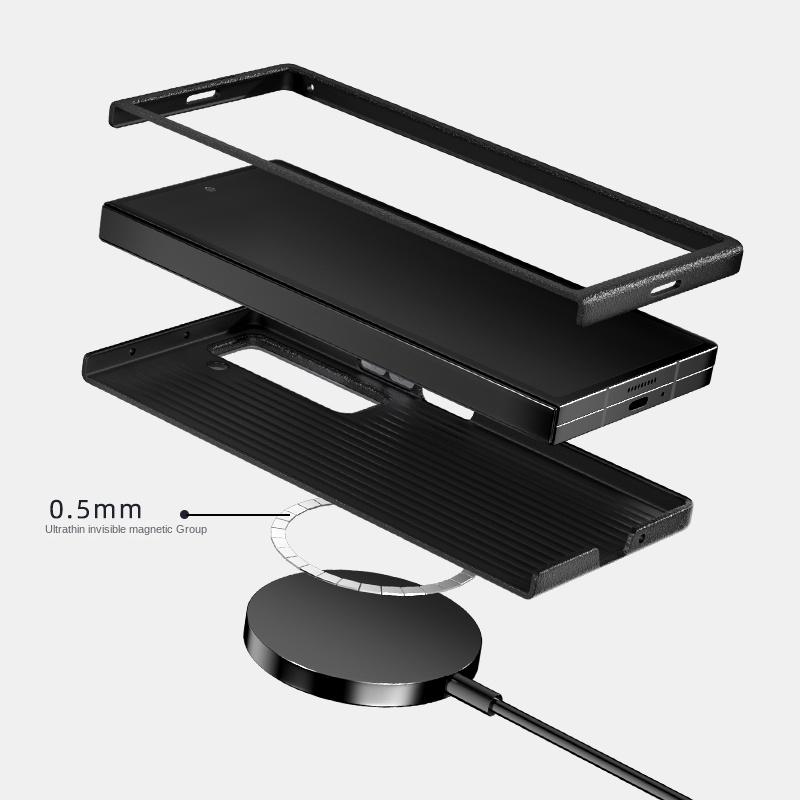 For Samsung Galaxy Z Fold SE Case Luxury PU carbon fiber MagSafe Magnetic Protect Back Cover Case For Samsung Galaxy Z Fold 6 5