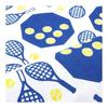 Somen Anbo Tenugui "Tennis Blue" - Hand-dyed 100% Cotton, Tokuoka Fabric, Made in Japan (35cm x 100cm)