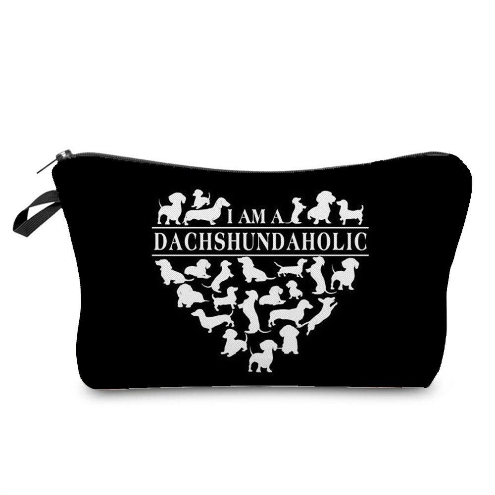 Women Dog Print Cosmetic Bag Toiletries Organize Travel Storage Case 6357 CLE