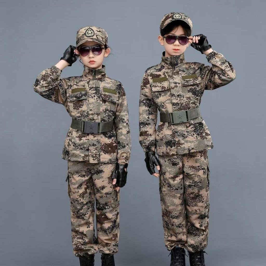 סט בגדי הסוואה לילדים לבית הספר, אימונים צבאיים ומחנה קיץ