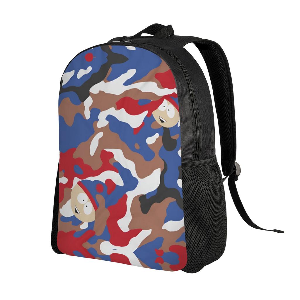 Southes Anime Erics Backpack for Women Men Water Resistant College School Camouflage Bag Printing Bookbags