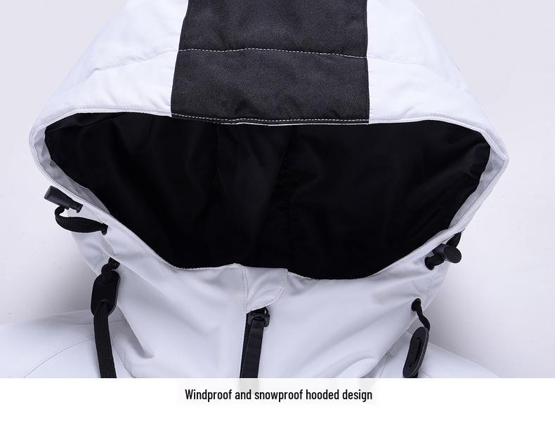 Couple's Ski Suit Set: Windproof, Waterproof, Warm, Breathable - Hoodie for Single/Double Board Skiing.