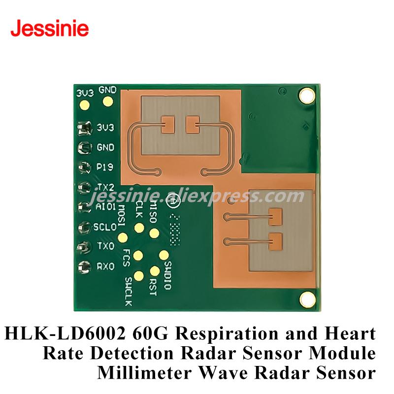 2pcs/1pc HLK-LD6002 LD6002B LD6002C 60G Radar Module Human Respiratory Alarm Heart Rate Fetection Fall Breath Detection Sensor