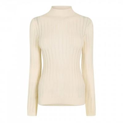 Womens/Ladies Mock Neck Slim Long-Sleeved Sweater Top