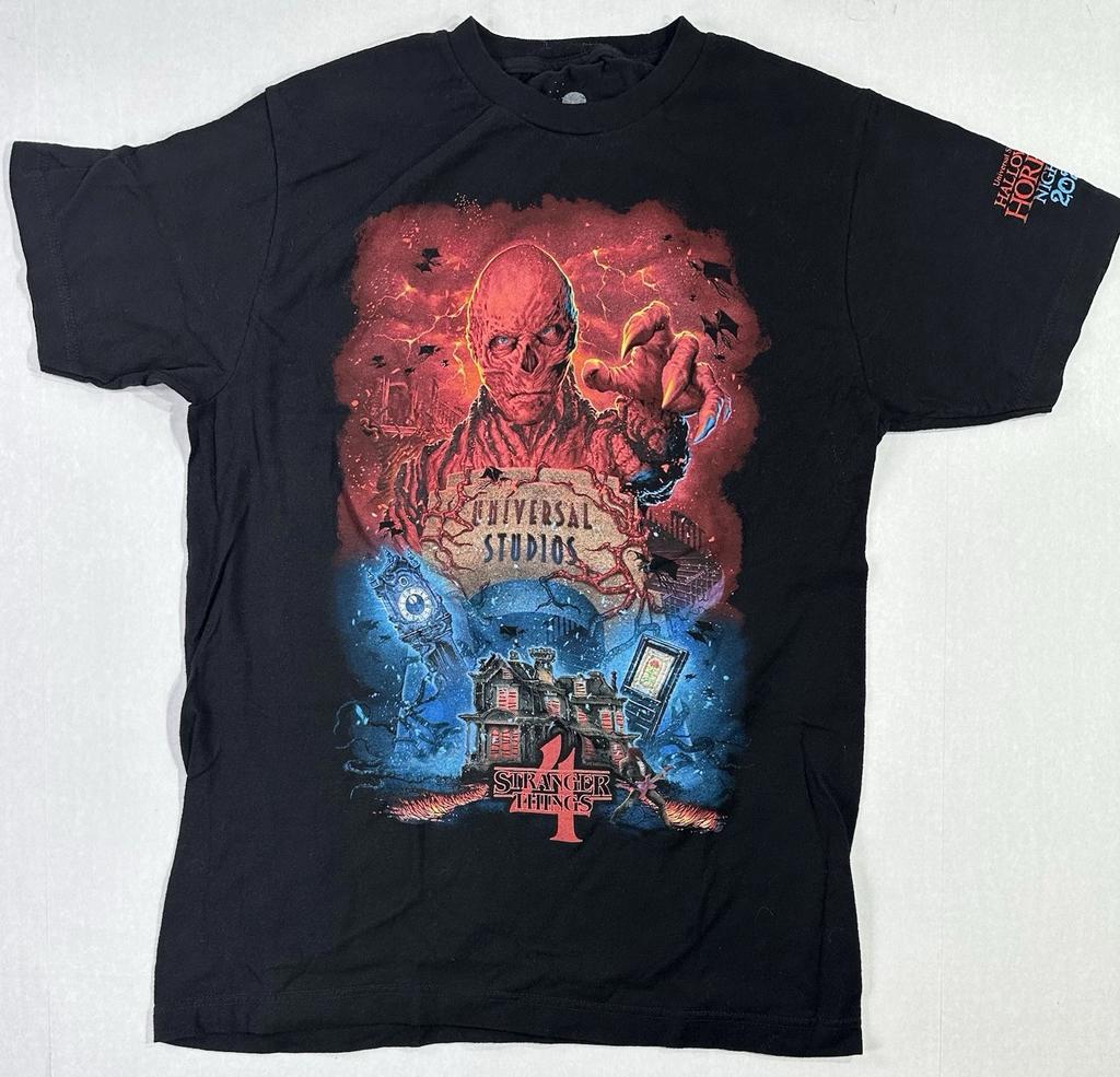 Universal Studios HHN 2023 Stranger Things 4 Vecna Graphic T-Shirt Black M