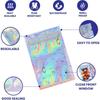 Holographic Iridescent Zipper Bag - Odor-Proof, Laser Self-Sealing, Aluminum Foil Food Storage and Packaging Button Bag