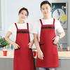Stain Proof Kitchen Apron Custom Embroidered Waist Apron for Hotel Restaurant Cafe
