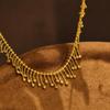 Women's Gold-Plated Sterling Silver Tassel Bead Necklace with Italian Craftsmanship