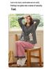 Women's Cute Cartoon Pajama Set with Chest Pads - Long Sleeve, Long Pants for Spring & Autumn, Wear Indoors or Out