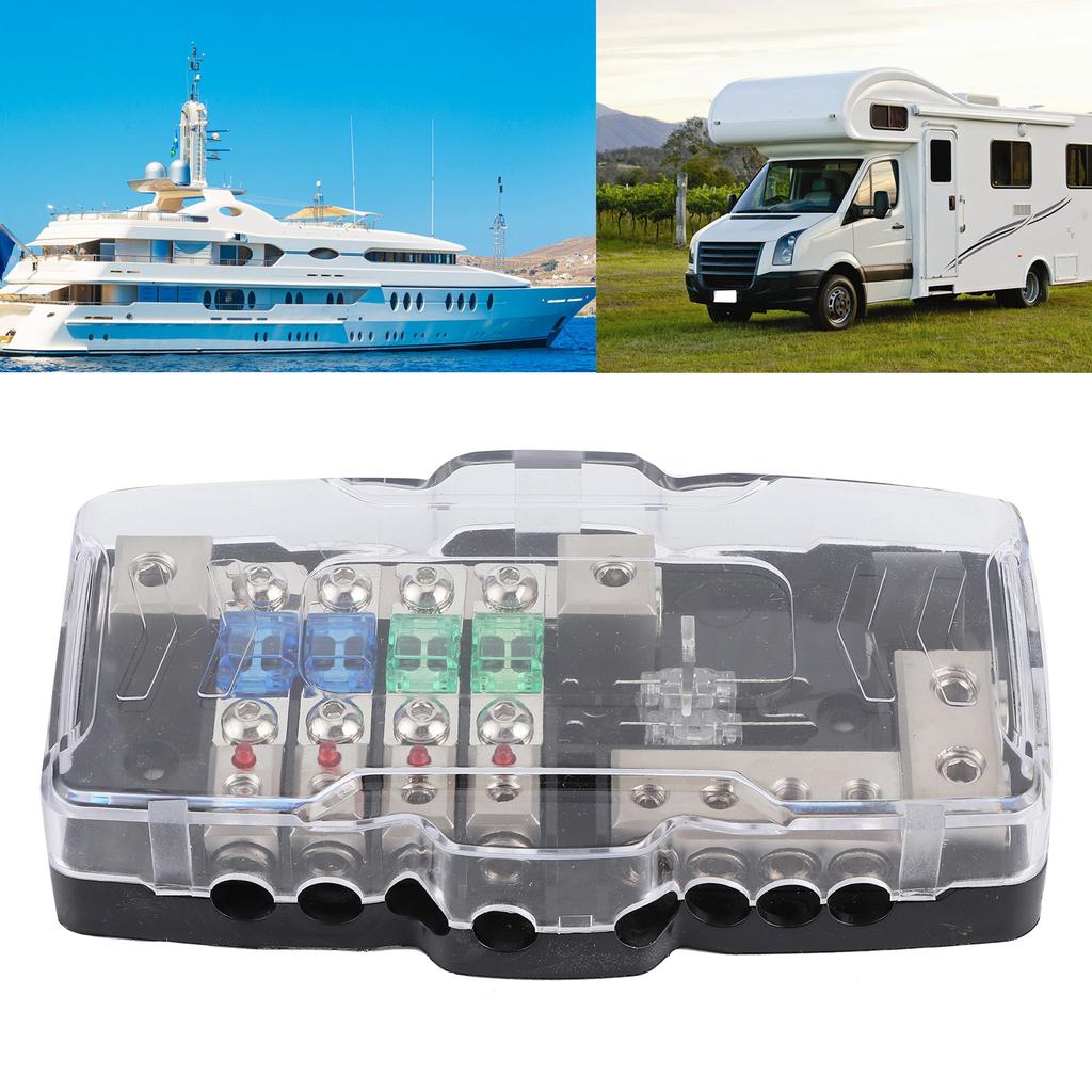 Verteiler Sicherungskasten Block 12V-24V Multifunktional LED Auto Audio Stereo Sicherungshalter für Stromverteilung Für Auto Wohnmobil Camper