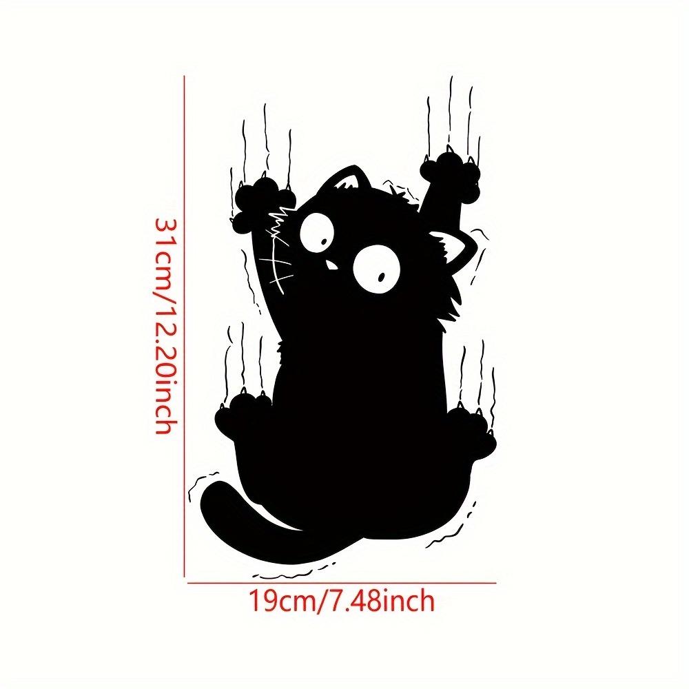 

Lucky Cat Funny Black Cat Scratches Toilet Stickers Decorative Bathroom Decals Wall Stickers Self Adhesive Waterproof Home Decor