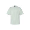 T Shirts Men's Linen Green Crew Neck Moderate Straight Fit IK0092