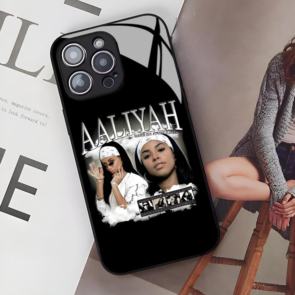 A-Aaliyah Hip Hop Music Phone Case for Iphone 16 15 14 12 11 13 Pro Max Mini X Xr Xs Se 8 Puls Glass Cover