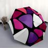 1pc Abstract Pattern Automatic Cute Umbrella 8-Bone Design Compact Gear for Outdoor Travel, Perfect Holiday Gift yy251230060