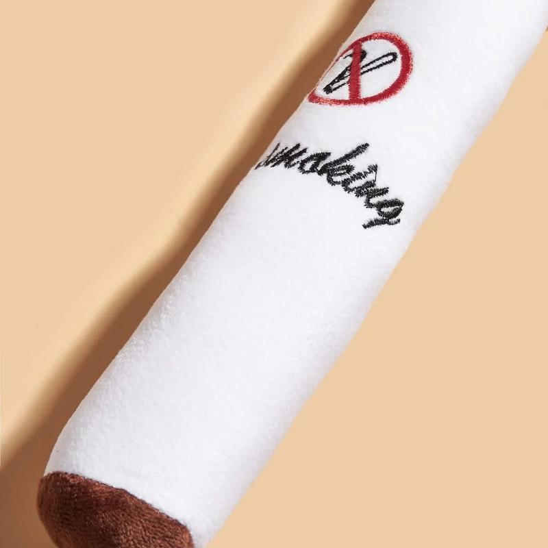 Funny Simulating Cigarette Shape Sound Plush Toy For Pets Grinding Interactive Play Pet Supplies Teeth Cleaning Puppy Toy