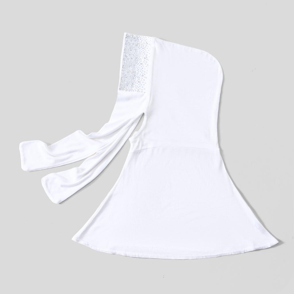 Muslimische Frauen Sofort-Hijab Islamische Einfarbige Innenkappe Malaiische Doppelkinn-Unterkappe Damen Kristall Hanf Mützenhut Tuban Bandana