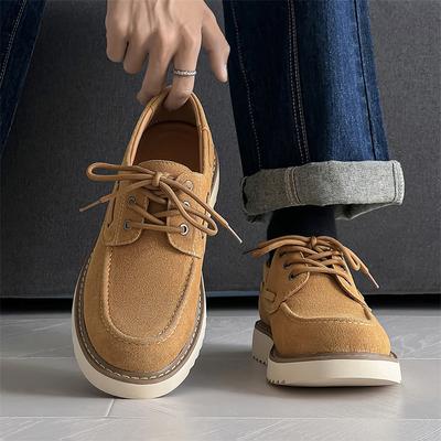 High Quality Men's Autumn Business Casual Leather Shoes Fashion Brand Men's Comfortable Thick Soled Non Slip Casual Sports Shoes