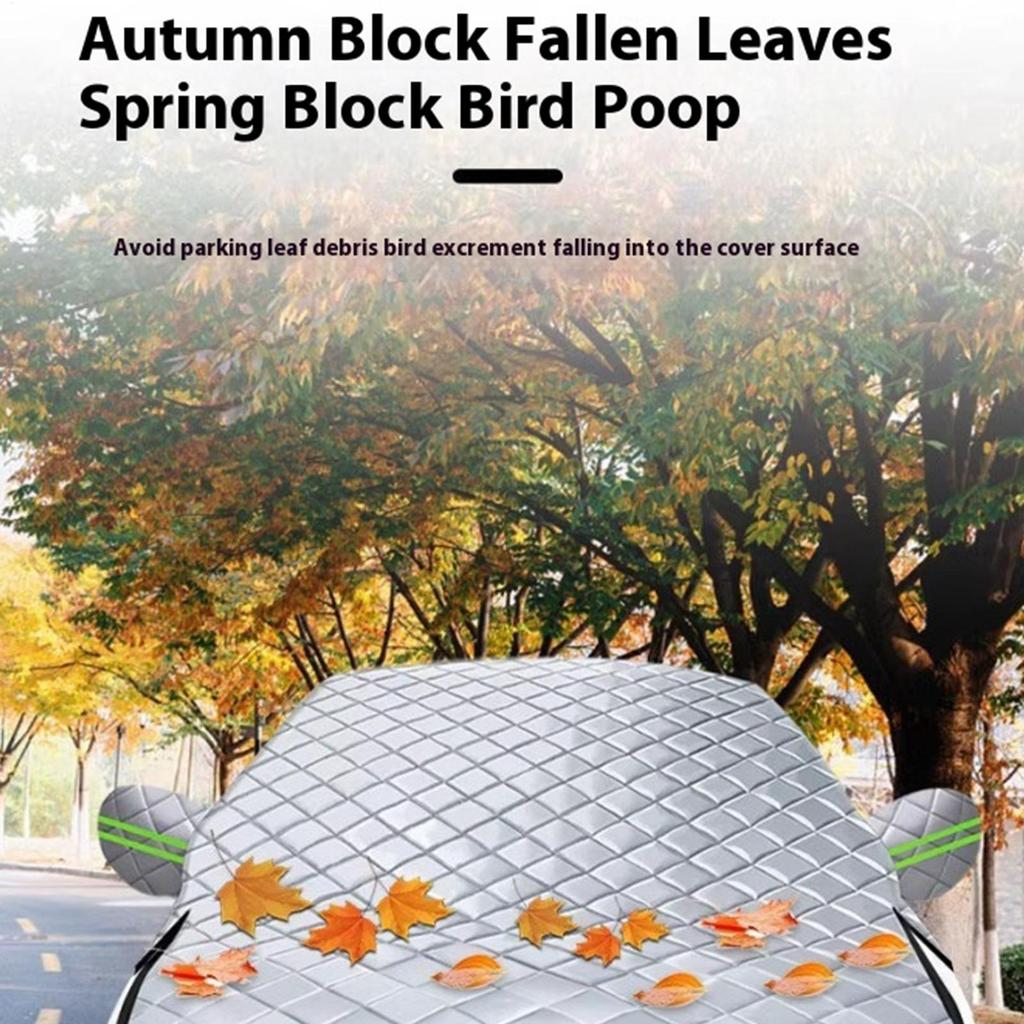 Windshield Cover for Ice and Snow Extended Anti-Frost Half Car Cover Sunshade Windshield Ice Protector Cover Car Window Sun