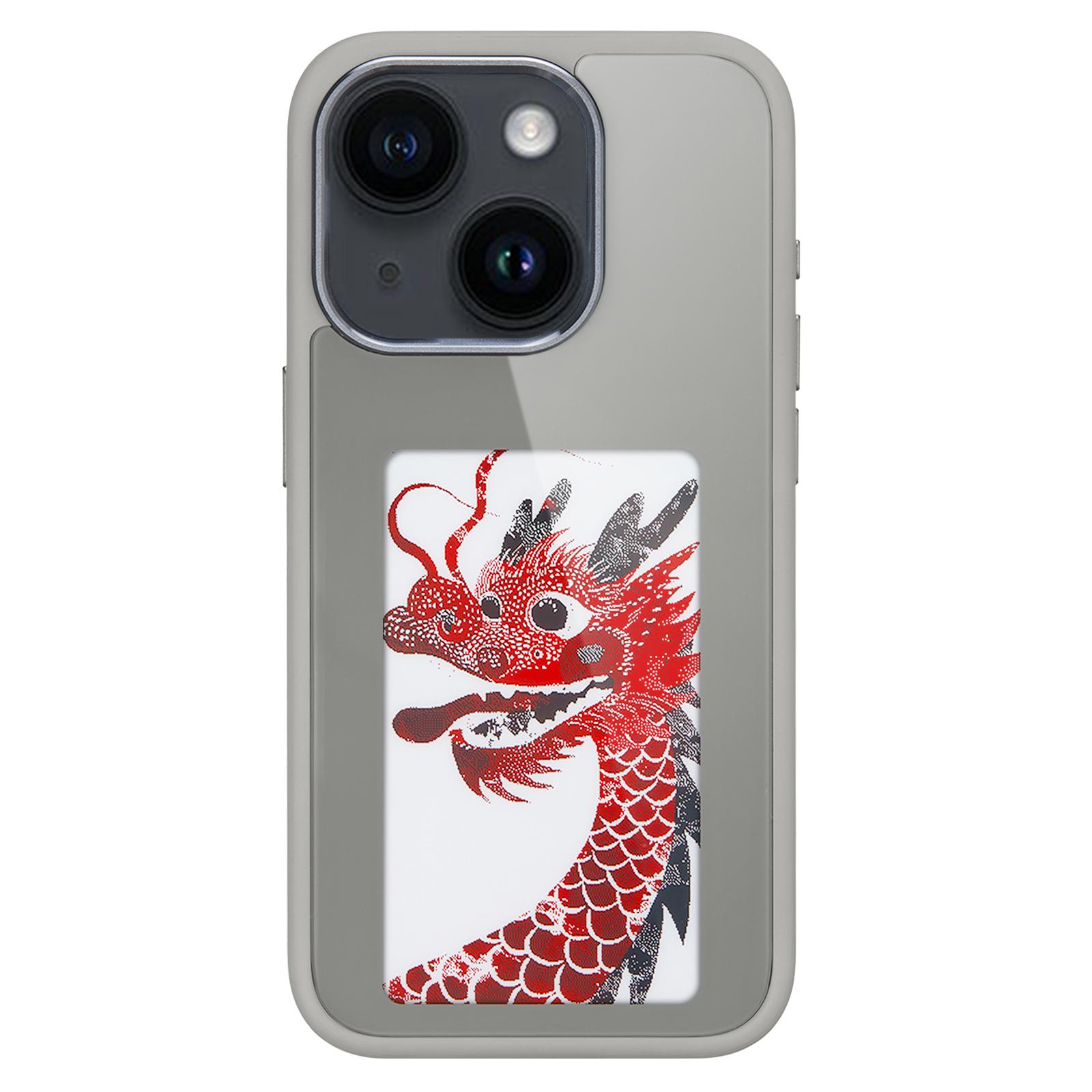 

3-Color E Ink Case Screen Case for iPhone 14/13 Customizable with NFC Grey