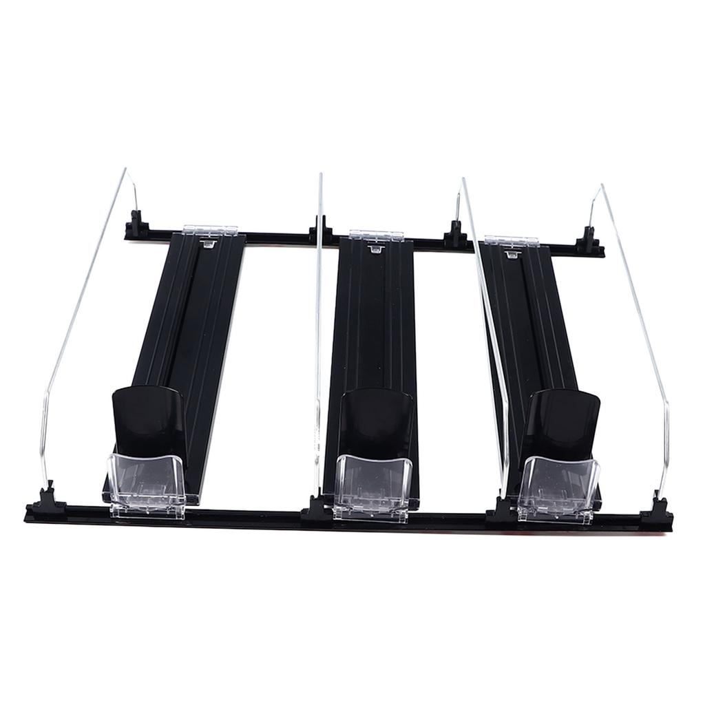 38cm Drink Organizer for Fridge Automatic Pusher Glide 12oz 16oz 20oz Soda Dispenser for Fridge Width Adjustable E