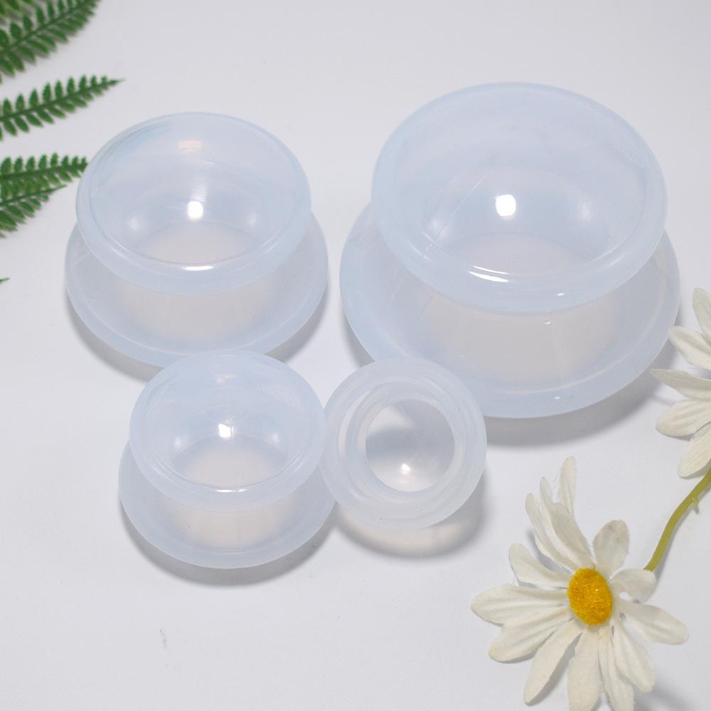 Silicone Cupping Therapy Set: Transparent Moisture-Absorbent Cups for Home Massage & Gua Sha