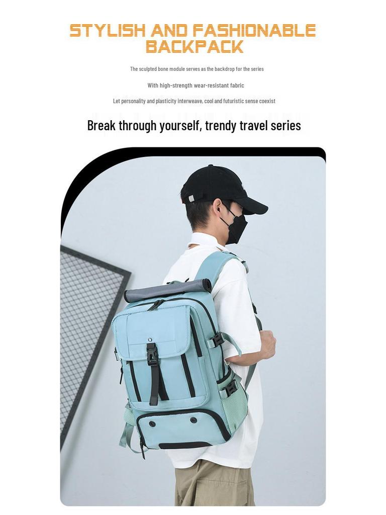 Men's Water-Resistant Business Travel Laptop Backpack, Large Capacity, Multi-Functional, Perfect for Short Trips