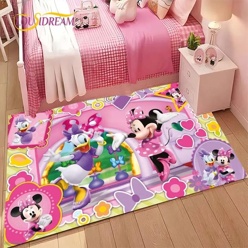 Kawaii Mickey Minie Mouse Caroon Cute Carpet for Living Room Bedroom Rugs Kitchen Door Un-slip Floor Mats Alfombra Birthday gift