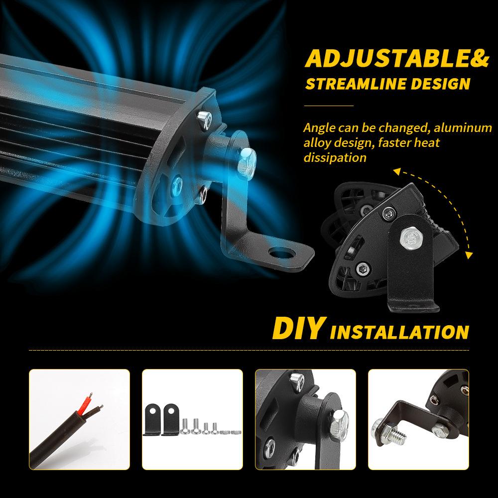 1pc Mini Driving Light Led Bar 9LED Work Light Drving Fog Light for Jeep 4x4 ATV 4WD White 12V