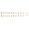 High-End Melkthee Nude Press-On Nagels: Zacht, Kort Ovaal, Huidverhelderend Pure Kleur Kunst - Set van 32