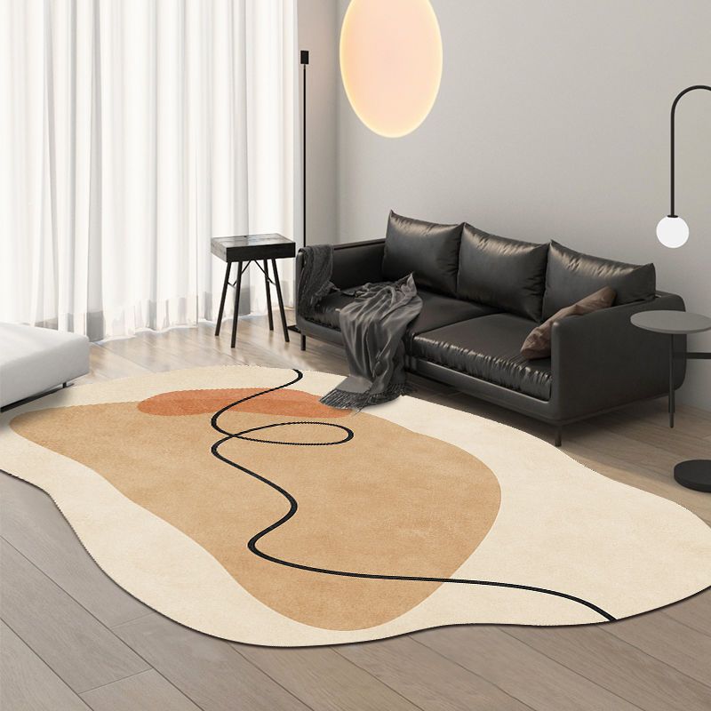 Skandynawski Dywan Luksusowy do Salonu Nowoczesny Prosty Styl Dekoracja Sypialni Dywan o Nieregularnym Kształcie Domowy Dywanik Miękki Mata Podłogowa na Dużą Powierzchnię