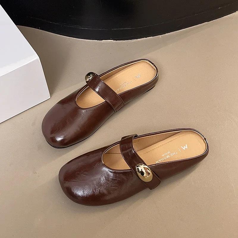 

Мода Горячая Распродажа Женские Сетчатые Балетки Ремешок с Пряжкой Туфли-лодочки Легкие Уличные Бабушкины Туфли Плоские Туфли для Платья Нежные Мэри Джейн 35 коричневый