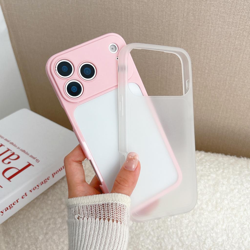 Dual-color Two-in-one for Skin Sensation Case For iPhone 17 Air 16 Pro Max Plus 15 14 13 Matte Soft Bumper Shockproof Cover