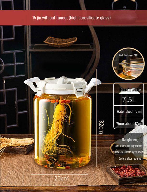 High-End Glass Brewing & Storage Jar