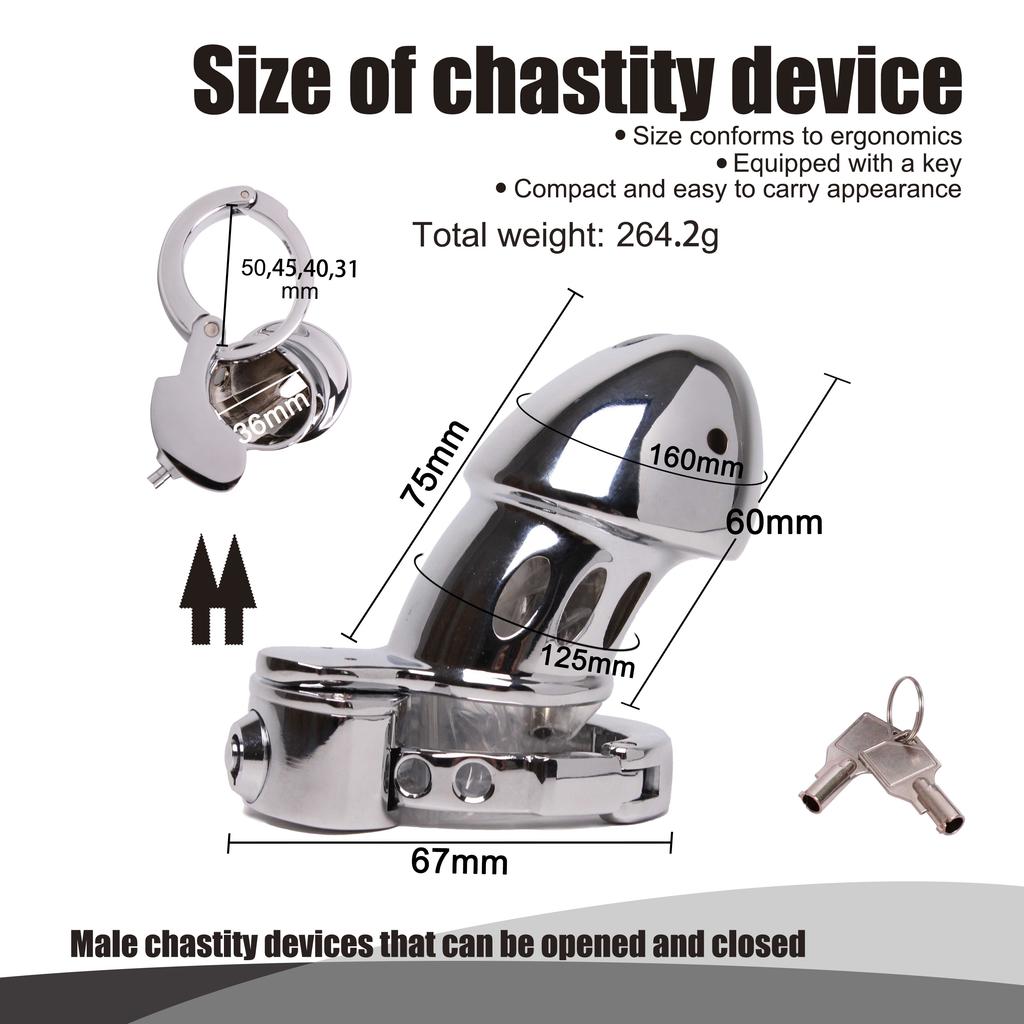 Manyjoy New Male Adjustable Chastity Cage Metal Heavy Penis Cage Lock Bird Cock Ring Slave Bondage Restraint Sex Toy Man Loyalty