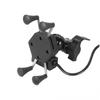 Motorcycle Mobile Phone Holder Mount Support With USB Charger 360Degree Rotation for Moto Pouch For 3.5-6.5 Inch Cell Phone