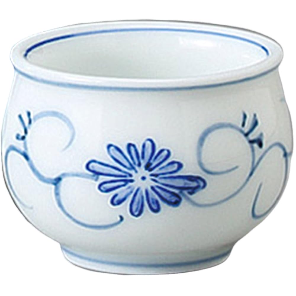 Sake Tokkuri and Ochoko x White Porcelain Diamond and Chrysanthemum Sake Bottle and Sake Cup Set Mino Ware Ale-net Set, Set, 6.4cm H12cm, Approx.