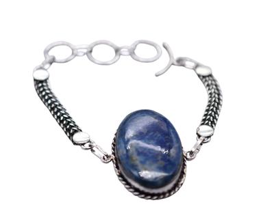 Sodalite Gemstone Silver Plated Handmade Bracelet Jewelry BR 141