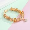 Women All Match Crystal Love Heart Hollow Beads Bracelet