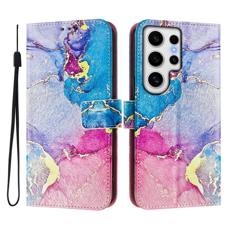 Luxury Flip Leather Case For Samsung Galaxy S24 Ultra Flip Cover On For SAM S24+ Plus FE S24FE 5G Wallet Bags Flower Cases Shell