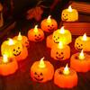 1-20PCS Halloween LED Pumpkin Electronic Candles Lights Halloween Horror Party Night Lights Home Porch Haunted House Decorations