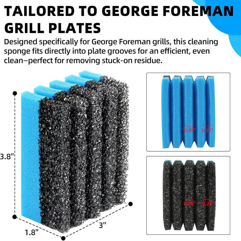 Grill Scraper For George Foreman Indoor Grills & Most Other Indoor Grills With Grooves, Heat-Resistant Grill Spatula